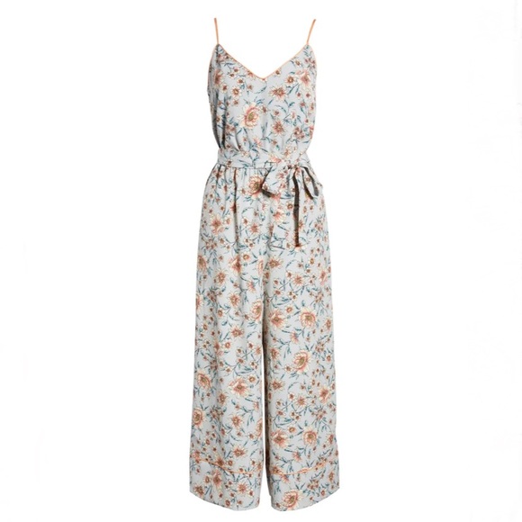 Leith Floral Crop Piped Cami Jumpsuit - Picture 3 of 10